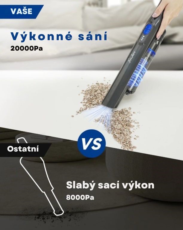 Zkopírovat produkt Bravo AKU ruční vysavač s vysokým výkonem a BLDC motorem B-1938 VERO černomodrý 67 (2)